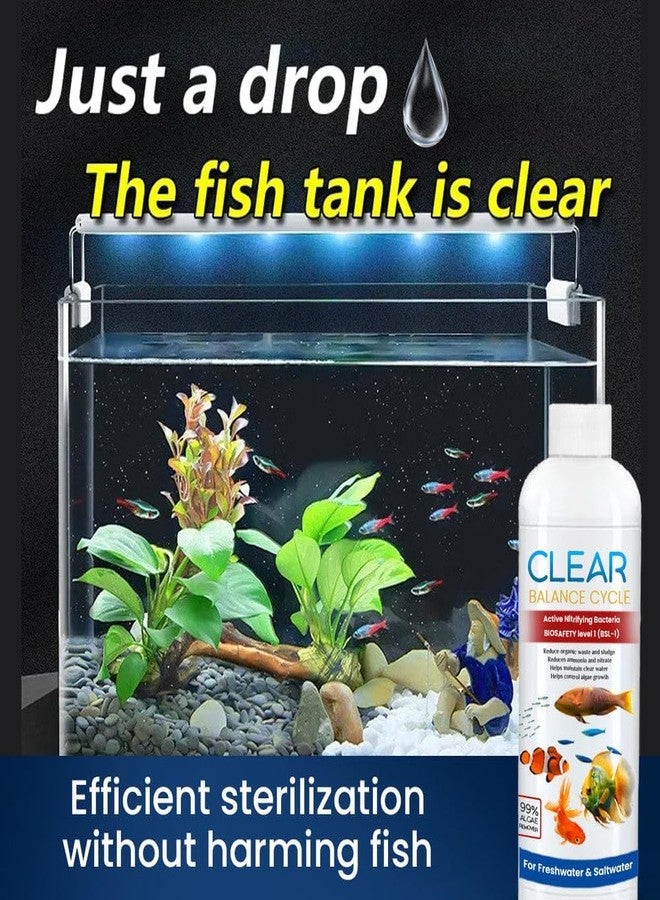 QUICZE Autometic Aquarium Water Clarifier, Fish Tank Cleaner for Balance Cycle for Fish Tank, Suitable for Fresh Water, Cloudy Water Remover for Crystal Clear Aquarium Water,200ml - Image 4
